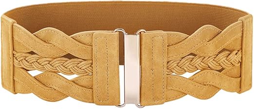 GRACE KARIN Women's Elastic Wide Belts Vintage Stretchy Belt Retro Fashion Cinch Belts for Dresses