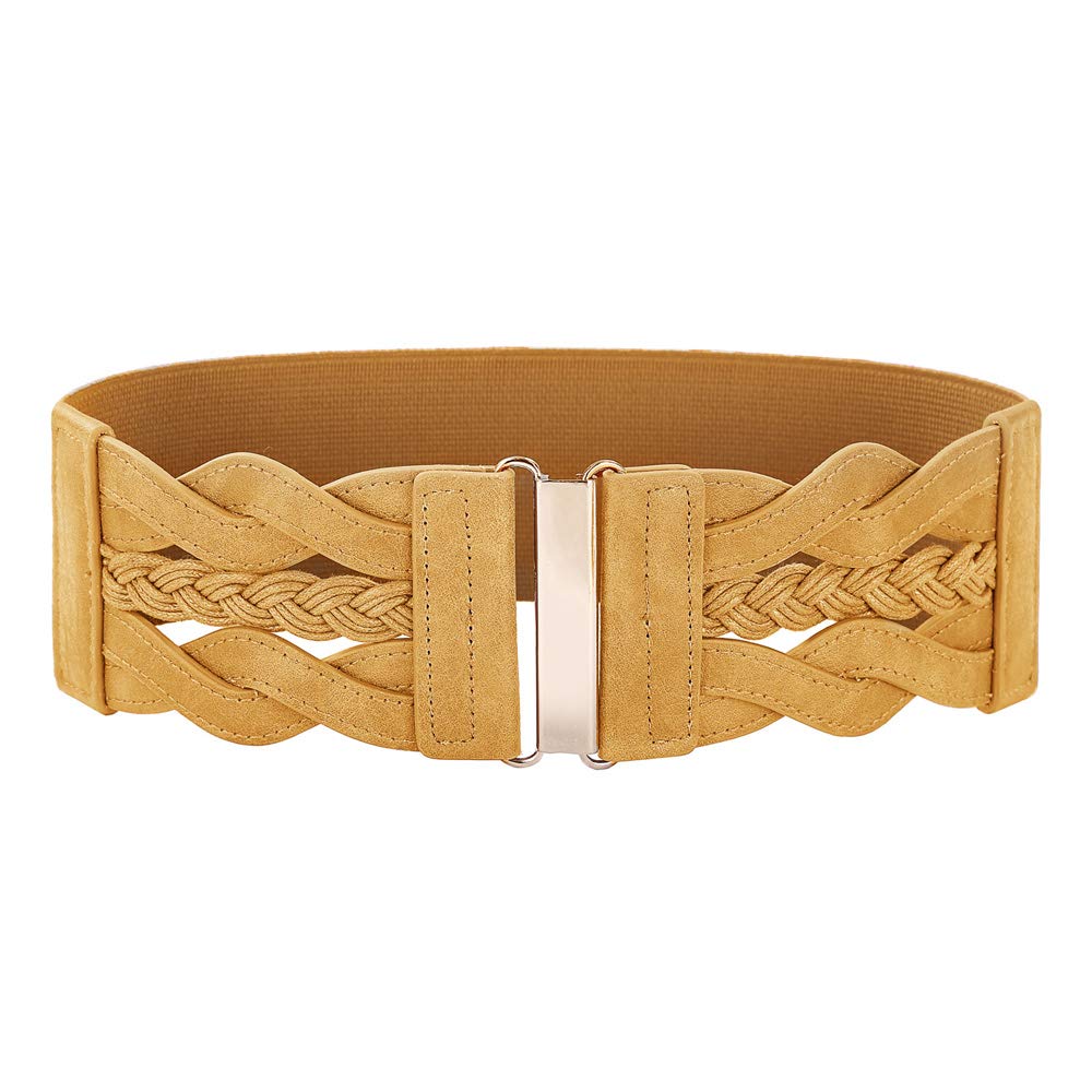 GRACE KARIN Women's Elastic Wide Belts Vintage Stretchy Belt Retro Fashion Cinch Belts for Dresses