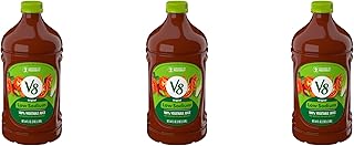 V8 Low Sodium Original 100% Vegetable Juice, 64 fl oz Bottle (Pack of 3)