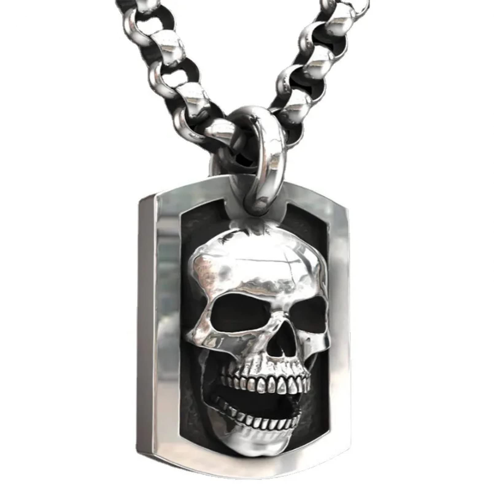 Necklace Pendant Gothic Fashion Retro Black Skull Necklace Punk Men's Jewelry Pendant Necklace for Men Personality Gothic Pendant Jewelry birthday gifts for women men