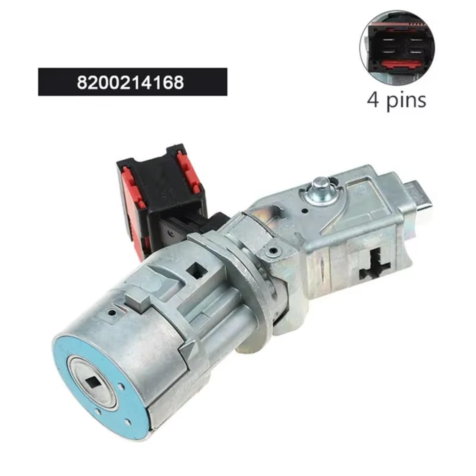 Juego de cilindro de encendido Interruptor Arranque Barril Cerradura Encendido Con Llave Cilindro Cerradura Encendido Compatible Con Fiat Para Talento 2016-2025 8200214168 806010030R