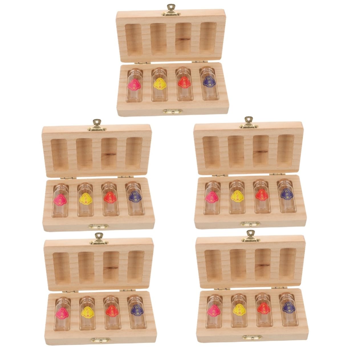 TOYANDONA 5sätze Junge Mädchen-zahnaufbewahrungsboxen Diy Holzkiste Für Milchzähne Und Erinnerungsstücke Zahndose Für Erste Zähne Und Haarlocken Aufbewahrung Für Kostbare