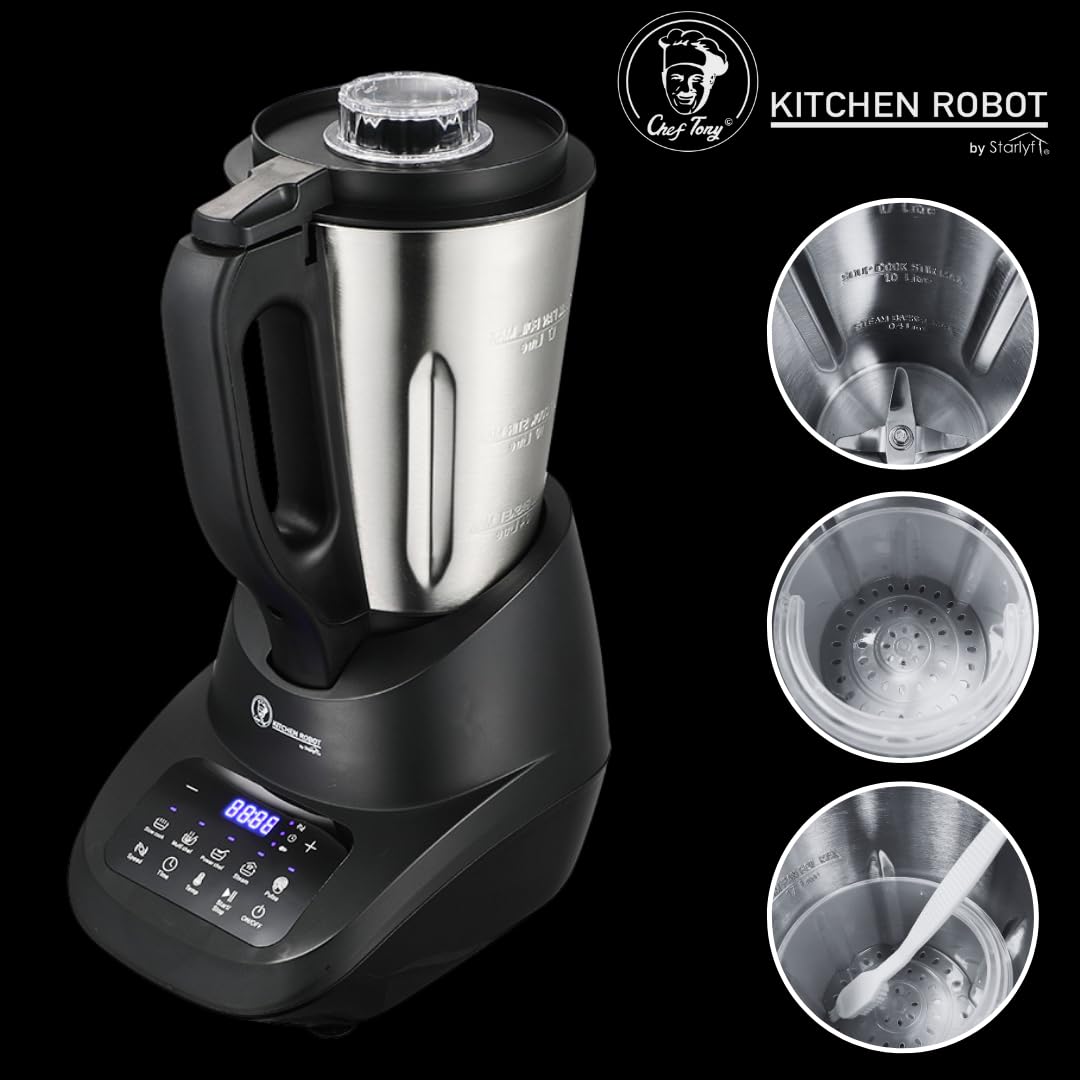 Robot Kuchenny 1,7 L - Wielofunkcyjny Robot Kuchenny 500 W z Funkcją Turbo 10 Prędkości - Kompaktowy Robot do Gotowania, Miksowania, Siekania