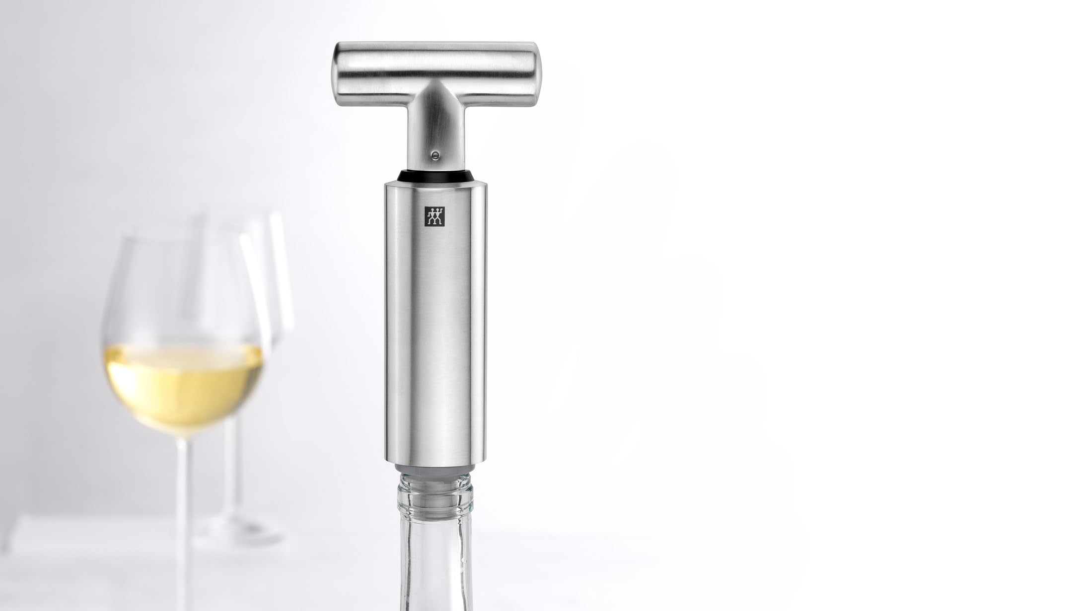 ZWILLING Sommelier, Weinpumpe, 19 cm, Edelstahl, Silber mattiert