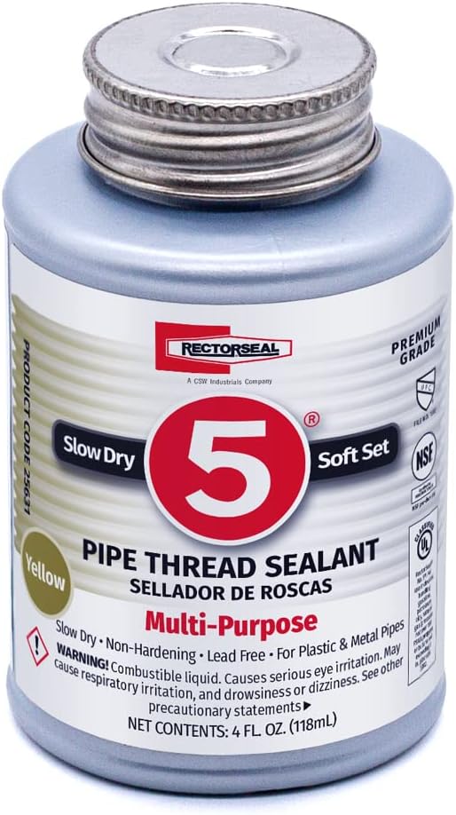 Rectorseal 25631 4-Ounce No. 5 Pipe Thread Sealant