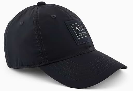 Armani Exchange Men's Blue Edition Hat, Deep Navy, One Size
