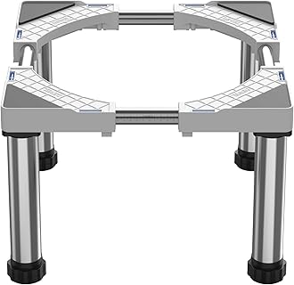 DEWEL Base for Fridge Base, Height 28-31CM, Adjustable Base for Dishwasher, Freezer, Kitchen Cabinet and Static Household Appliances 43-67CM with 4 Sturdy Feet, White