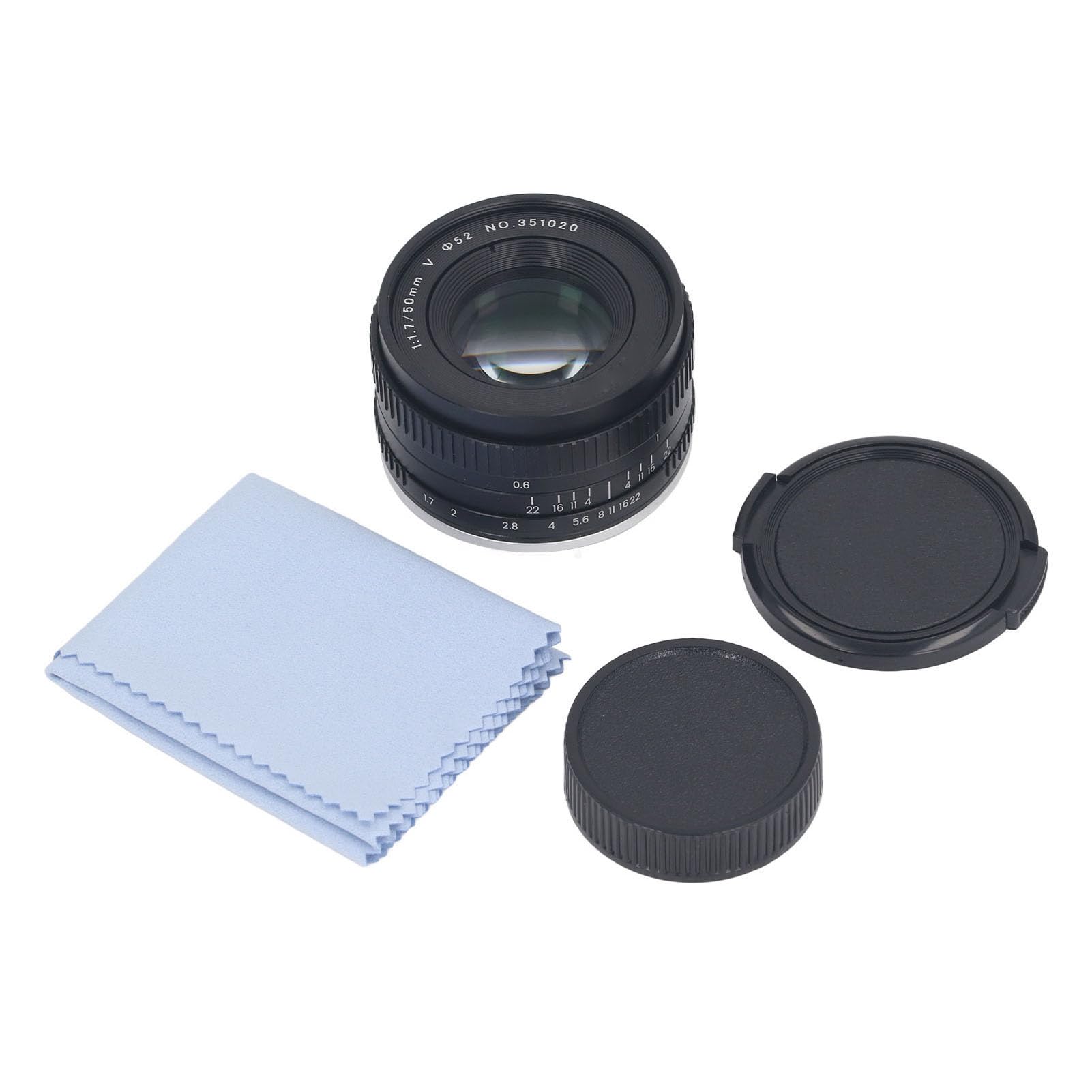 Obiettivo con Messa a Fuoco Manuale Full Frame da 50 Mm F1.7 Ad Ampia Apertura per Fotocamere con Attacco Filettato Standard da 42 Mm - DSLR Fisso Compatibile con L'alta qualità