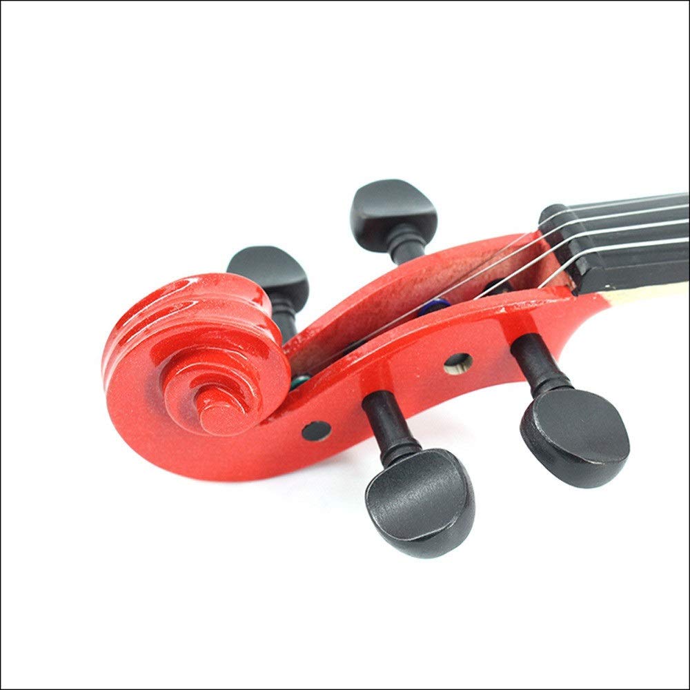 Violino standard Studenti principianti Handcrafted Violino acustico Varie dimensioni Rosso lucido Finitura Legno massello naturale Set di violino con custodia rigida Rosone 4/4, 3 / 4,1 / 2,1 / 4,1 /