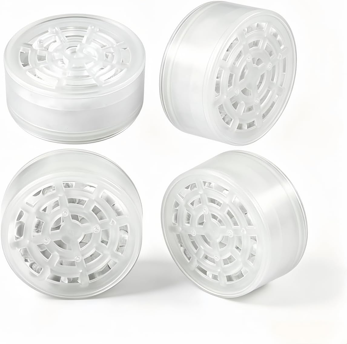 4 Pack Shower Head Filter Replacement Cartridges, Hard Water Softener Shower Filter Removes Chlorine & Fluoride, Reduces Dissolved Solids & Impurities
