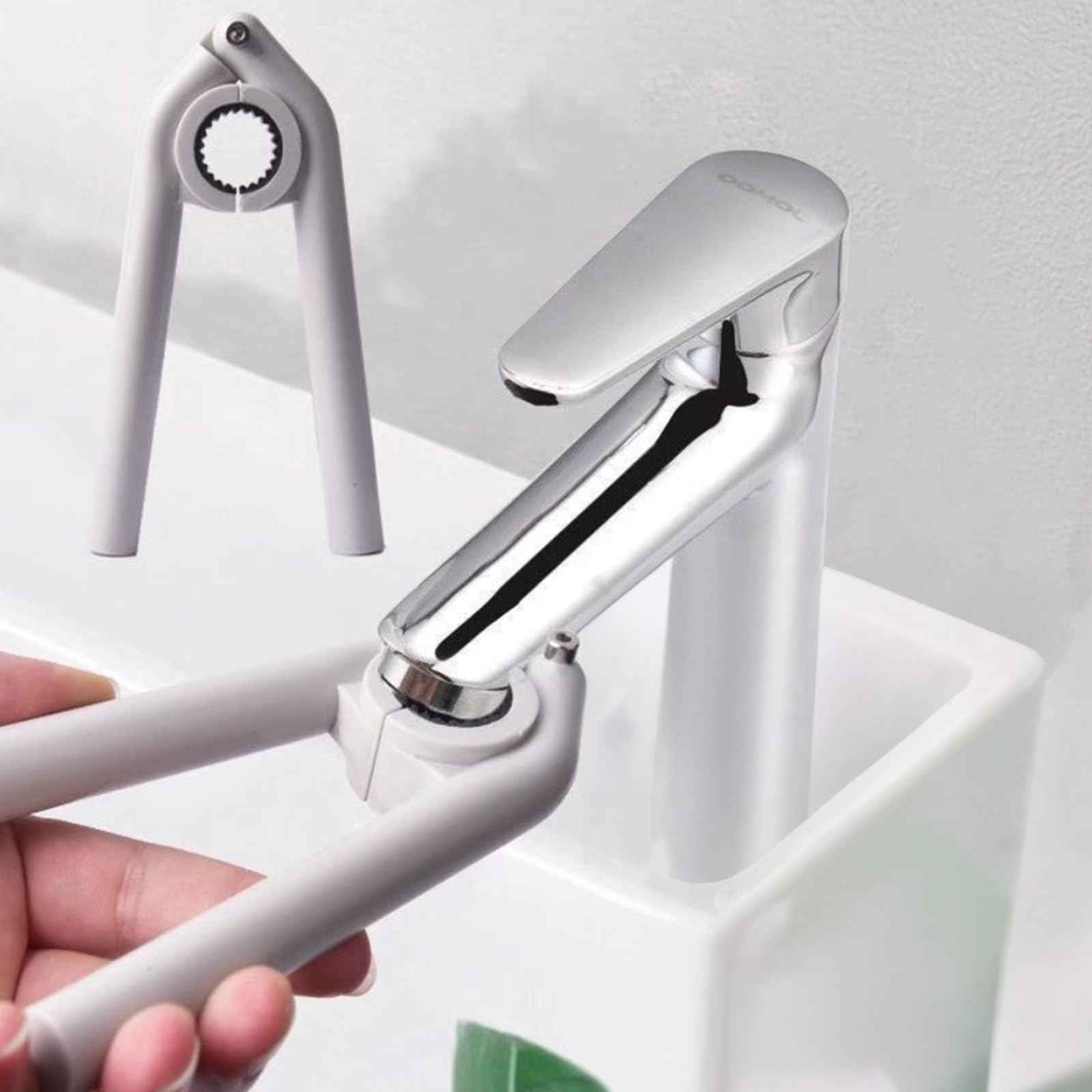 Herramienta de extracción de aireador de grifo para boquilla de grifo de fregadero, llave inglesa para instalar o reemplazar salidas de grifo de cocina y baño