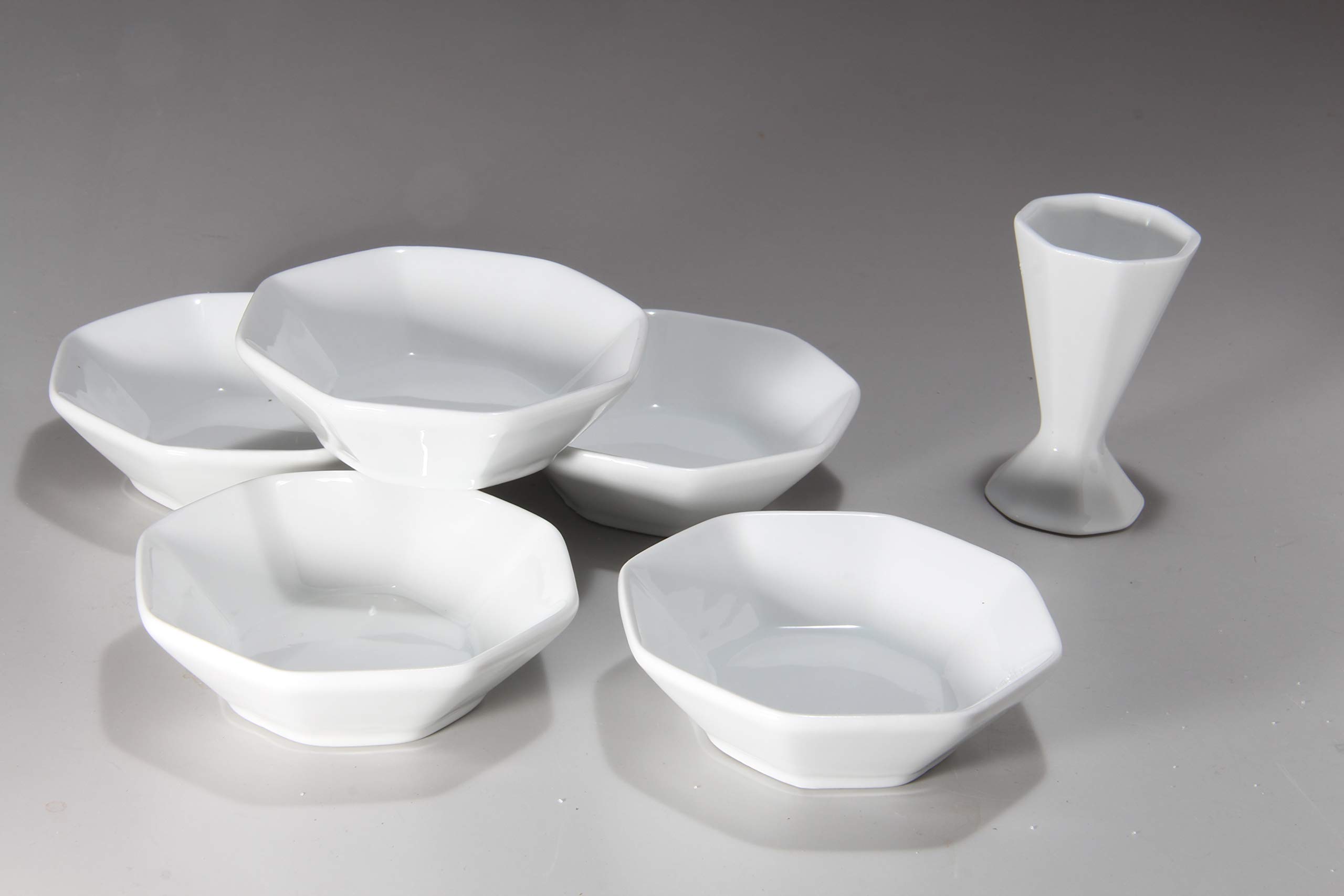 Amazon | 八角盛り塩セット八角盛皿5枚付(うまくいかないのは塩の種類