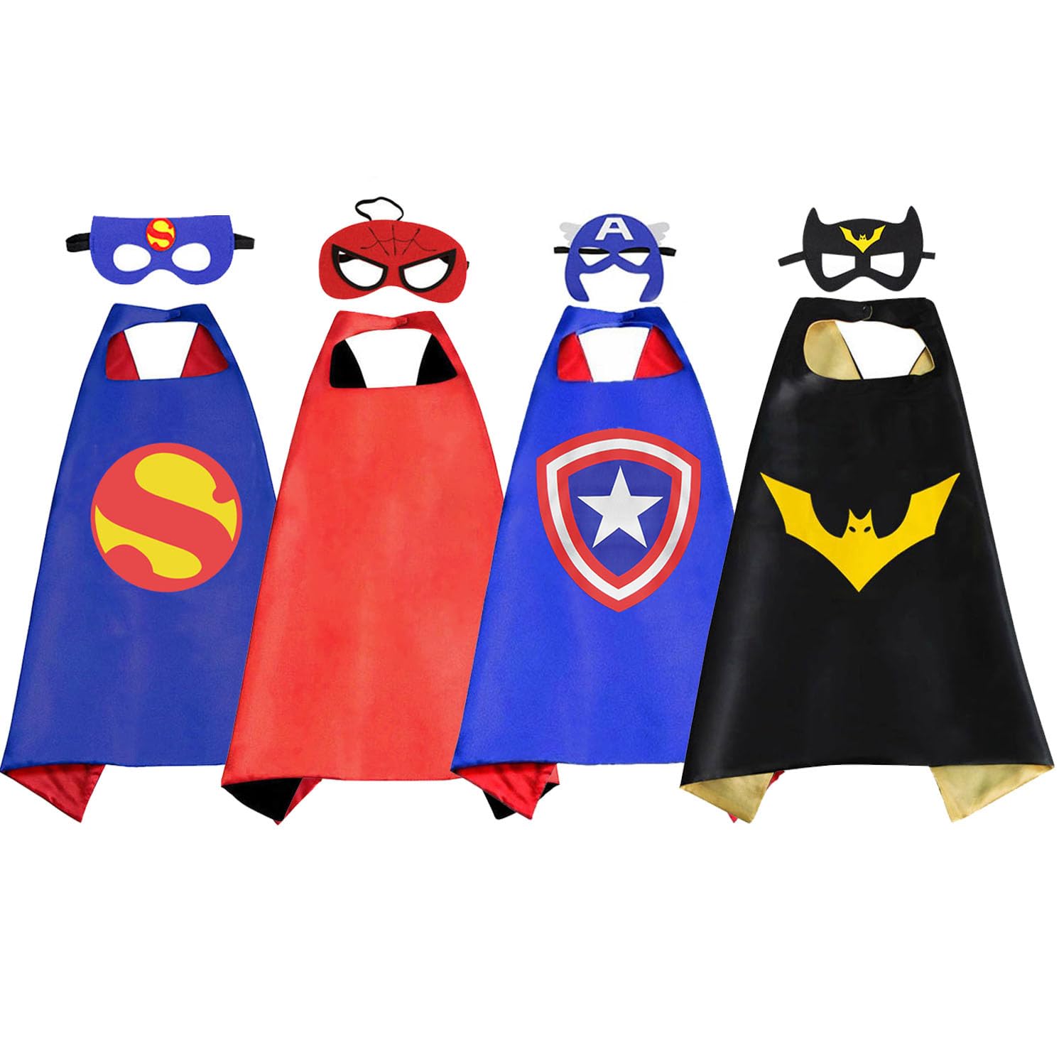 RioRandKids Superhero Capes and Masks Superhero Costumes Boys Toys Dress up for 3-10 Years Old Party Supplies Christmas Halloween Gifts