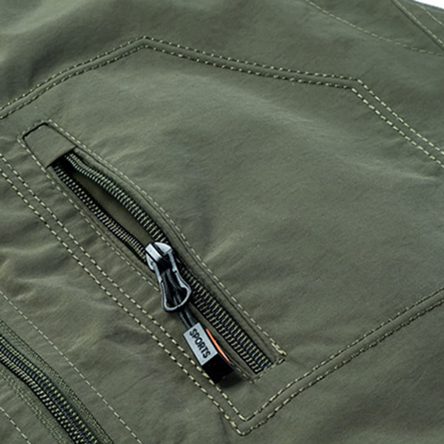 Chaleco para Hombre Chaqueta Sin Mangas con Multibolsillos Chaleco Casual para Exteriores Chaleco Transpirable De Secado Rápido para Viajes De Pesca Y Fotografía