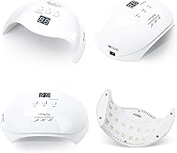 Vista 2 de LKE - Lámpara LED UV para uñas de gel, 40 W, secadora de esmalte de uñas de gel, con 3 temporizadores, accesorios profesionales, herramienta de arte