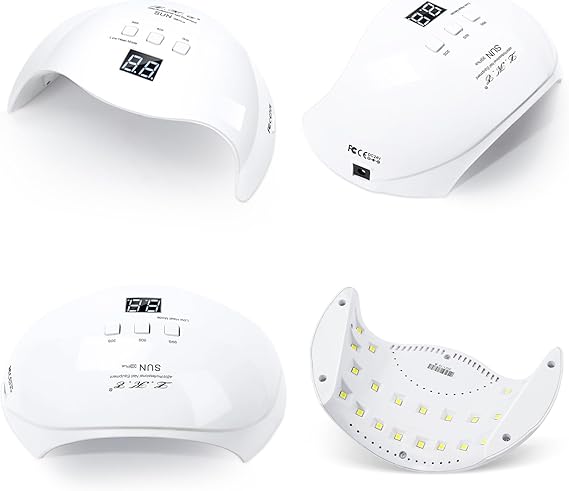 Gel UV LED Nail Polish Lamp, LKE Nail Dryer 40W LED Light with 3 Timers Professional for Nail Art Tools Accessories White