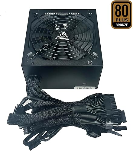 Miniatura 4 de Apevia ATX-JP600W Jupiter 600W 80 Plus Bronze Certified Active PFC ATX Fuente de alimentación para juegos, compatible con CPU de doble