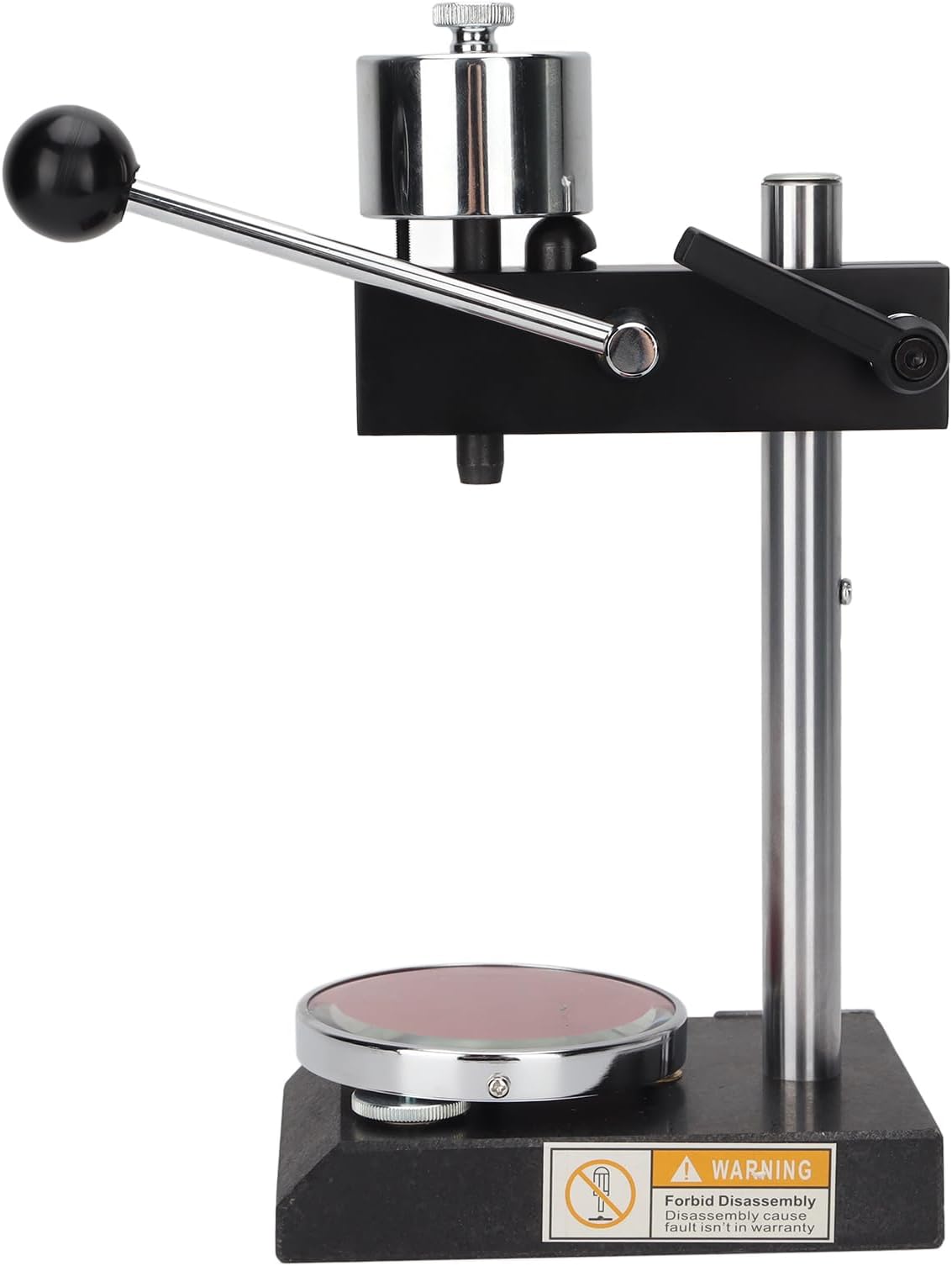 Shore Hardness Tester Stand Hardness Tools Durometer Stand Hardness Test Stand for Test Durometer, High Strength Tempered Glass Rubber Durometer Test Stand Versatile