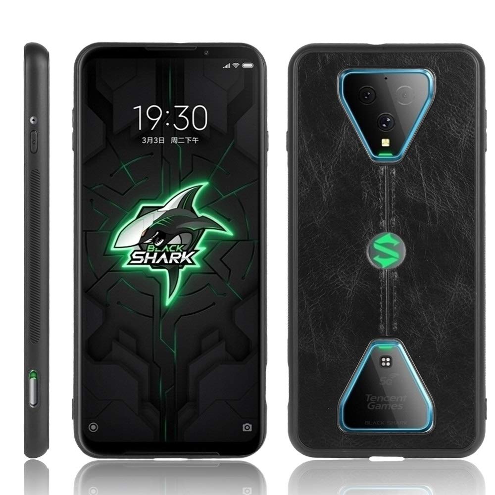 WTYD Mobile Accessories For Xiaomi Black Shark 3 Shockproof Sewing Cow Pattern Skin PC + PU + TPU Case(Black) (Color : Red)