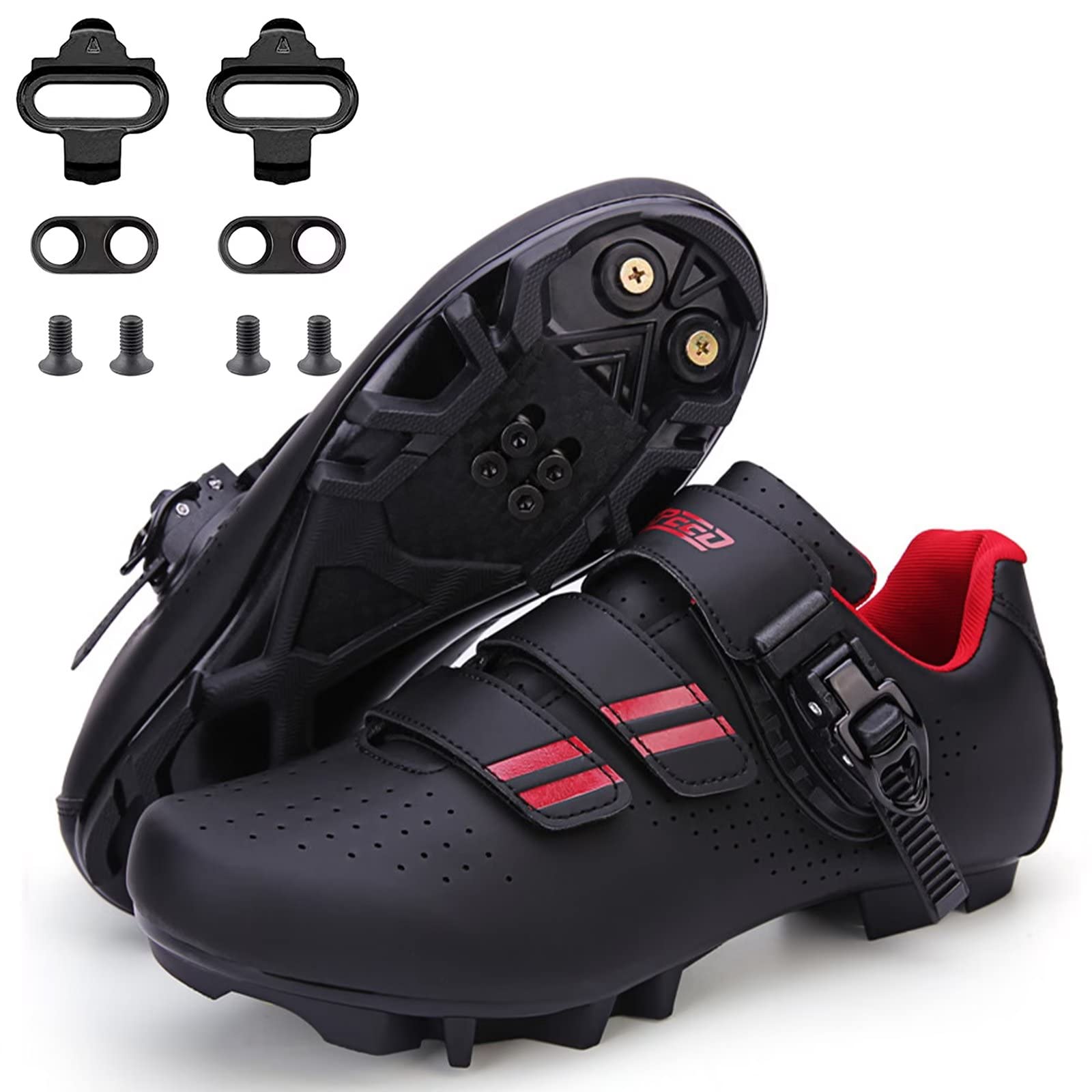 Zapatillas Spinning Mujer Hombre Zapatillas Bici Spinning Compatibles con MTB Calas Zapato de Bicicleta Cleats