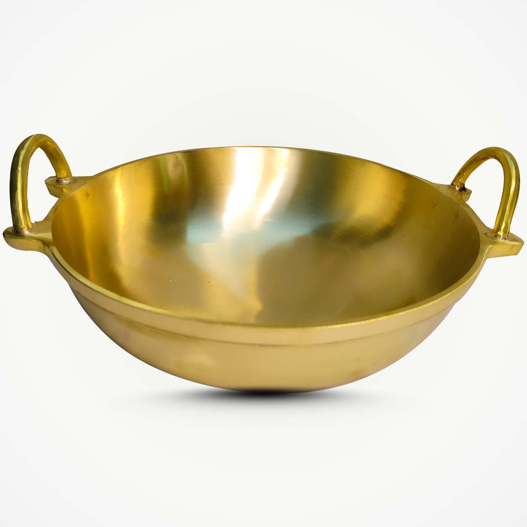 ZILPIN Bronze Kadhai 10 Inch Bronze Bell Metal Natural Non-Stick