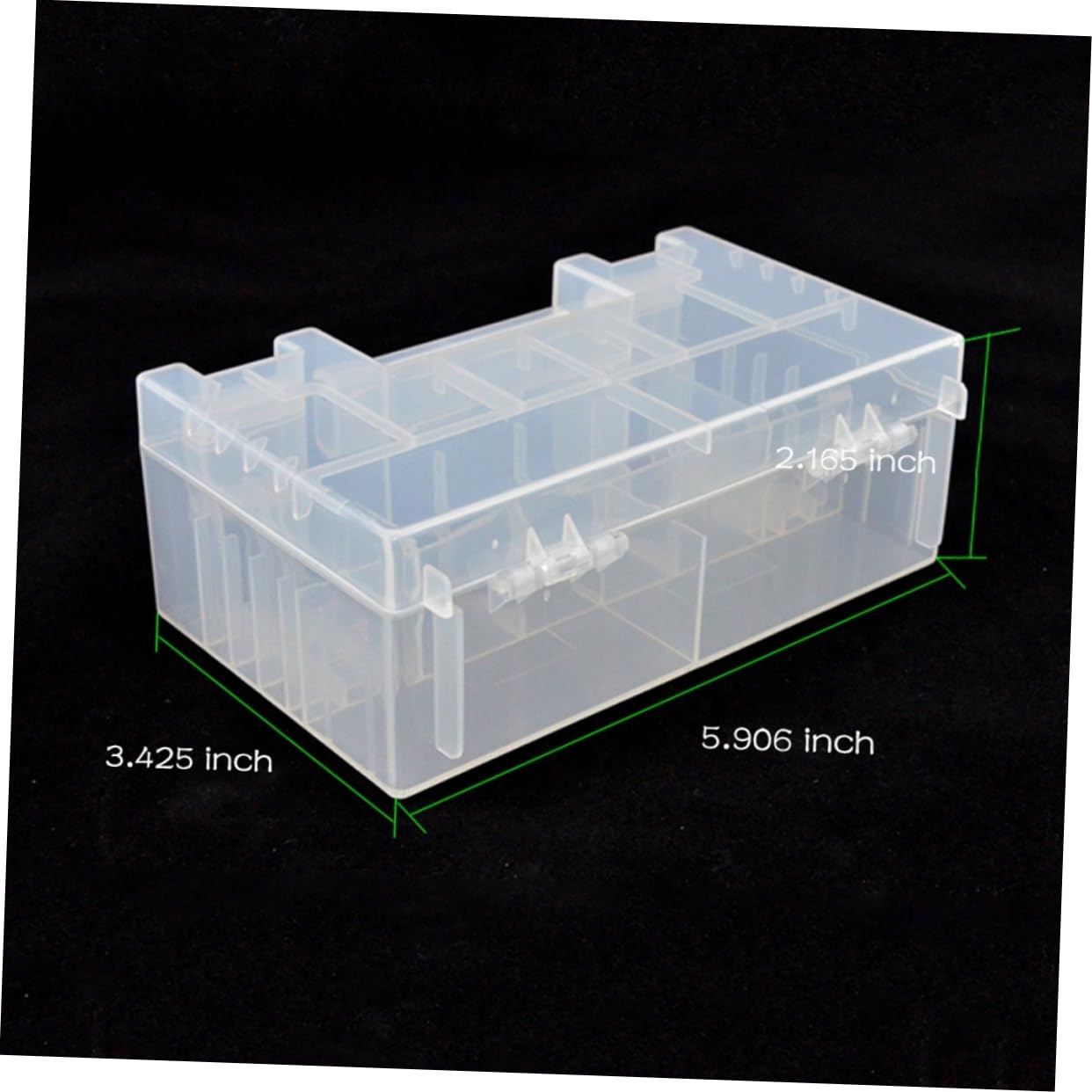 OSALADI Mini Portable Clear Battery Case Organizer for Aa AAA and Batteries Lightweight Leakproof Storage Box with Carrying Handle Durable Design