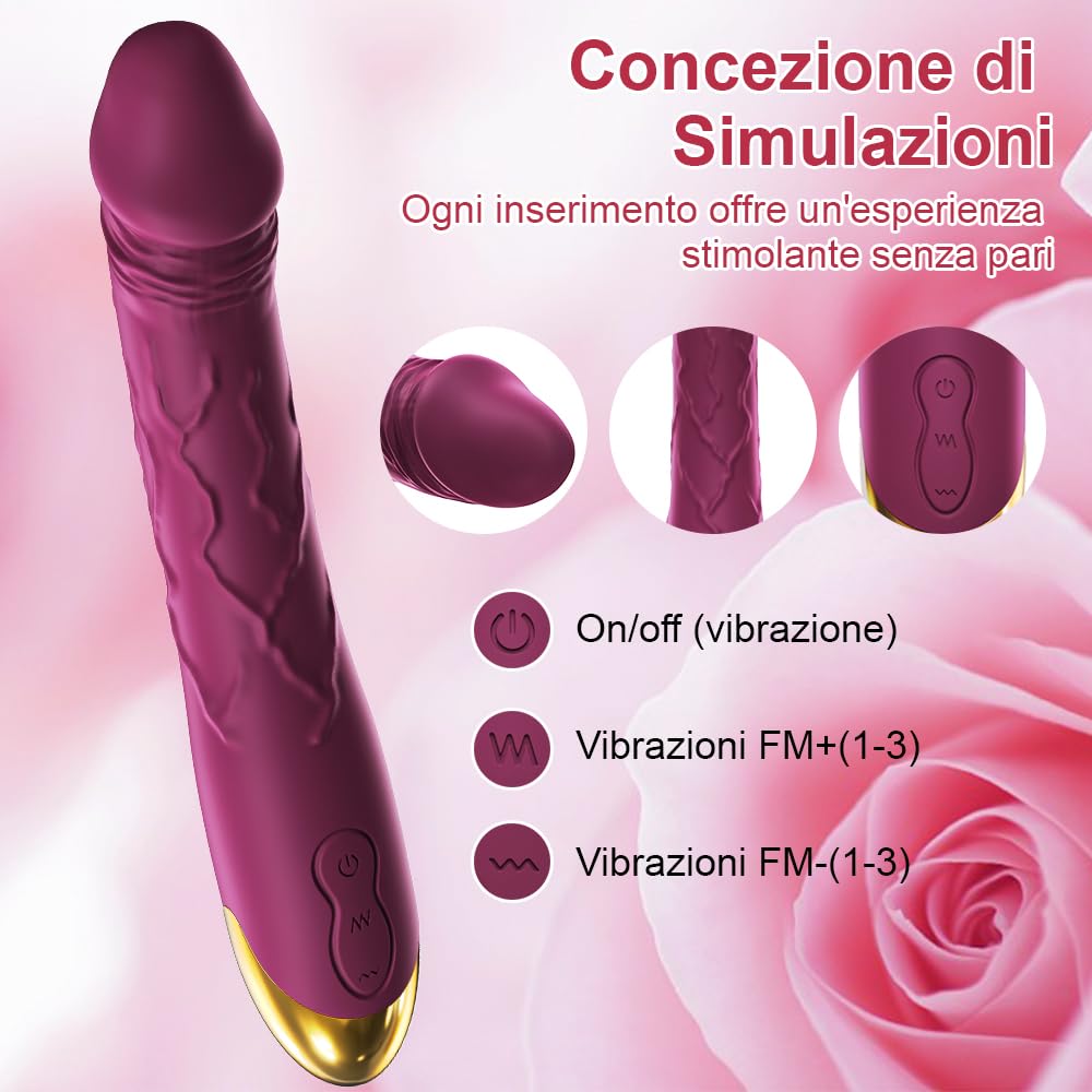 Vibratore dildo realistico sex toy 10 funzioni di vibrazione può stimolare il punto G il clitoride la vagina l'ano vibratoreper Professionale Clotoride sexytoysys di coppia adatto a uomo donna