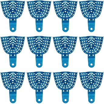 Coltene C6954 PRESIDENT Impression Tray, Autoclavable, Upper Jaw, Small, Blue Pack of 12
