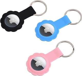 3 Packs Air Tag Case Cover with Anti Lost Airtag case Keychain Airtag Key Rings Holders Protective Case Cover for Air Tag Finder 2021 Designed for Luggage Pet Collar
