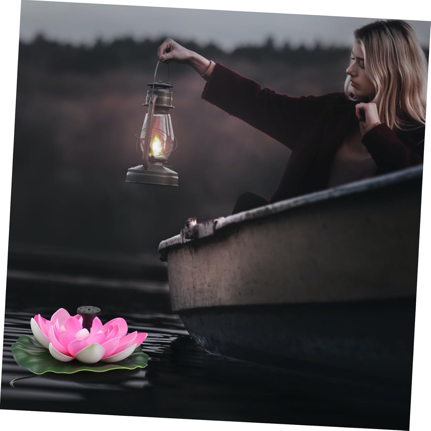 POPETPOP Lotus Solar Fountain for Garden Pond Floating Water Fountain Leaf Design Solar Powered Pump for Bird Baths and Pools