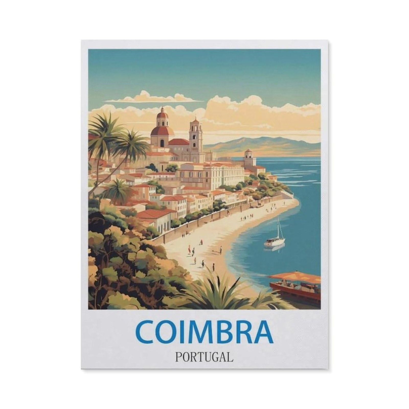 BEAYODKP 5D DIY Diamond Painting，Coimbra Portugal（50x60cm）