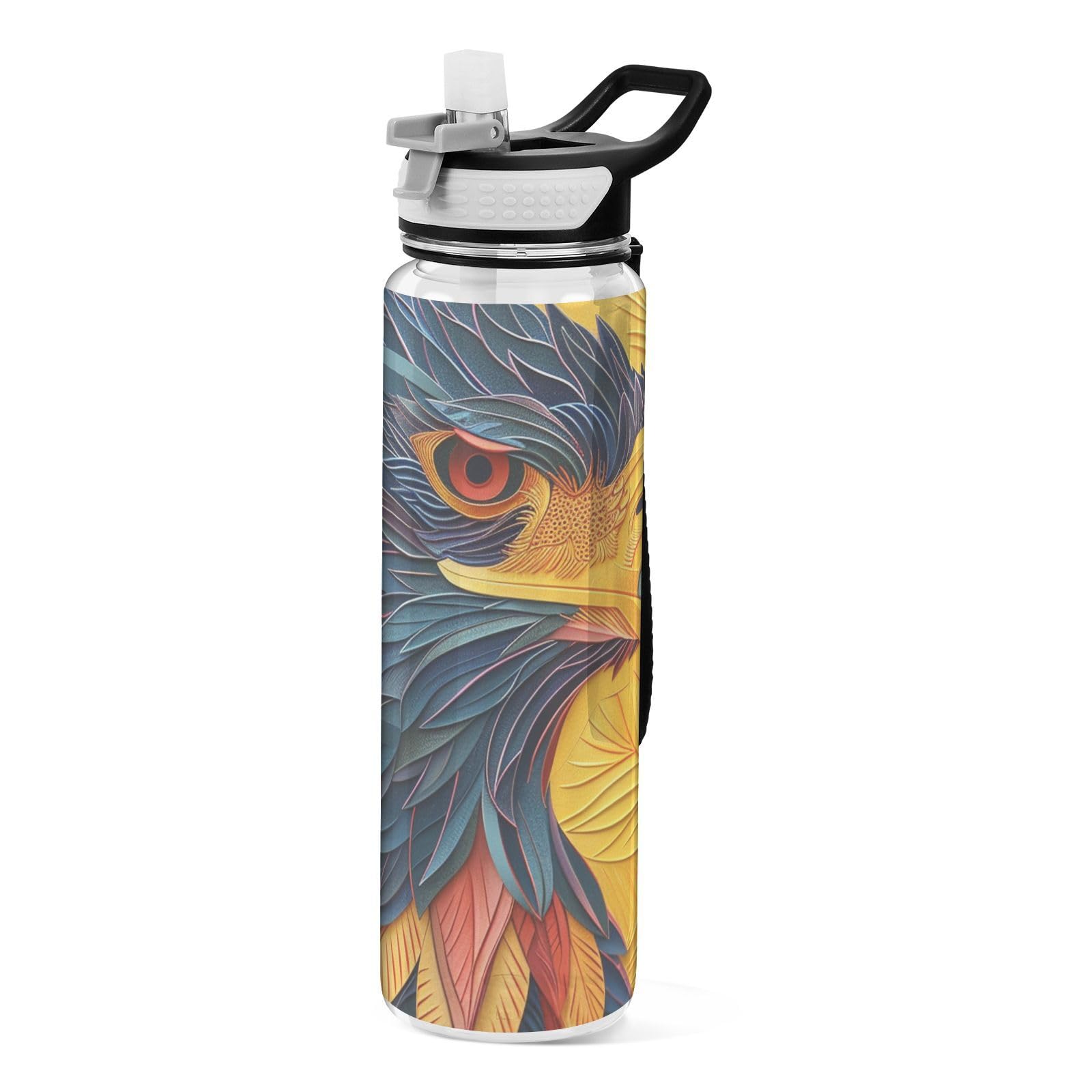 Bouteille d'eau plastique Tritan sans BPA 887ml saine pour sportifs actifs