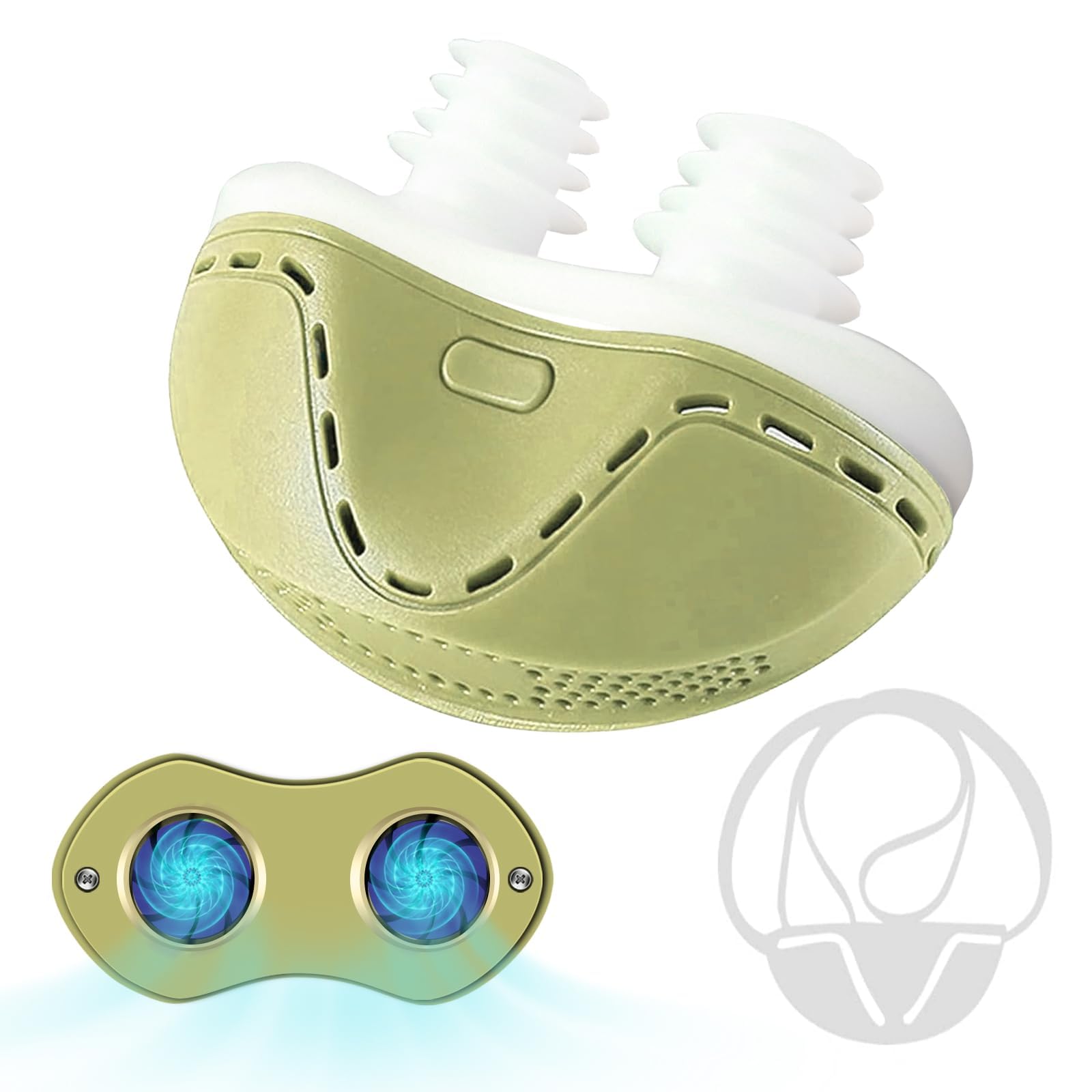 Photo 1 of Anti Snoring Device - Mini SleepApnea Devices - Variable Anti Snoring Aid - Upgraded StopSnoring Solution - Suitable for All Nose Shapes - Green