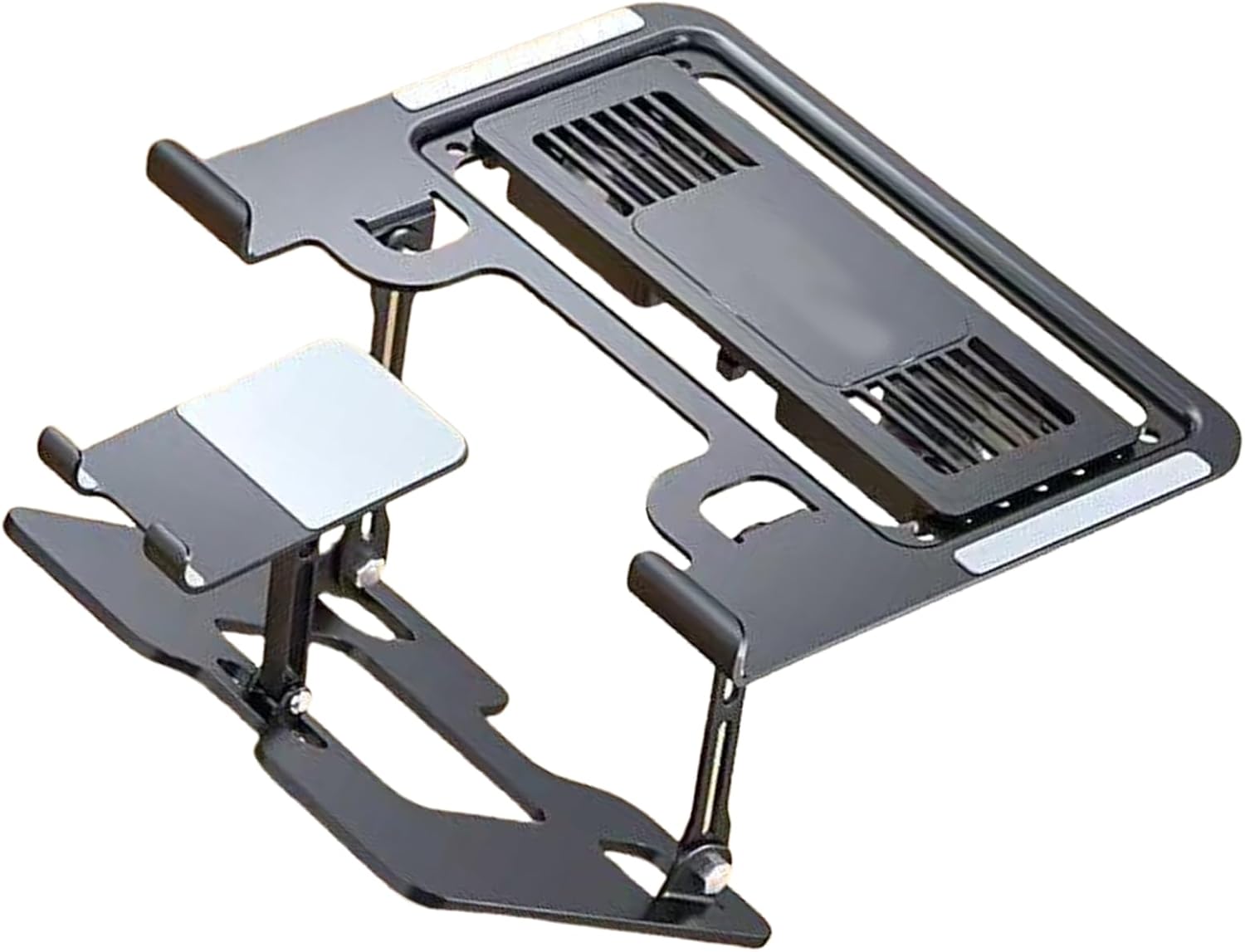 折りたたみ式ラップトップライザー放熱ポータブルラップトップホルダー(グレー) 折りたたみ式ラップトップライザー放熱ポータブルラップトップホルダー