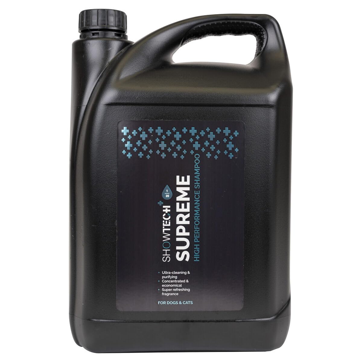 Show Tech+ Supreme Shampoo - Premium Pet Grooming Elegance for Dogs & Cats | Exquisite Cleaning & Nourishing Formula | Elevate Your Pet's Grooming Regimen with Supreme Quality Shine, 5L