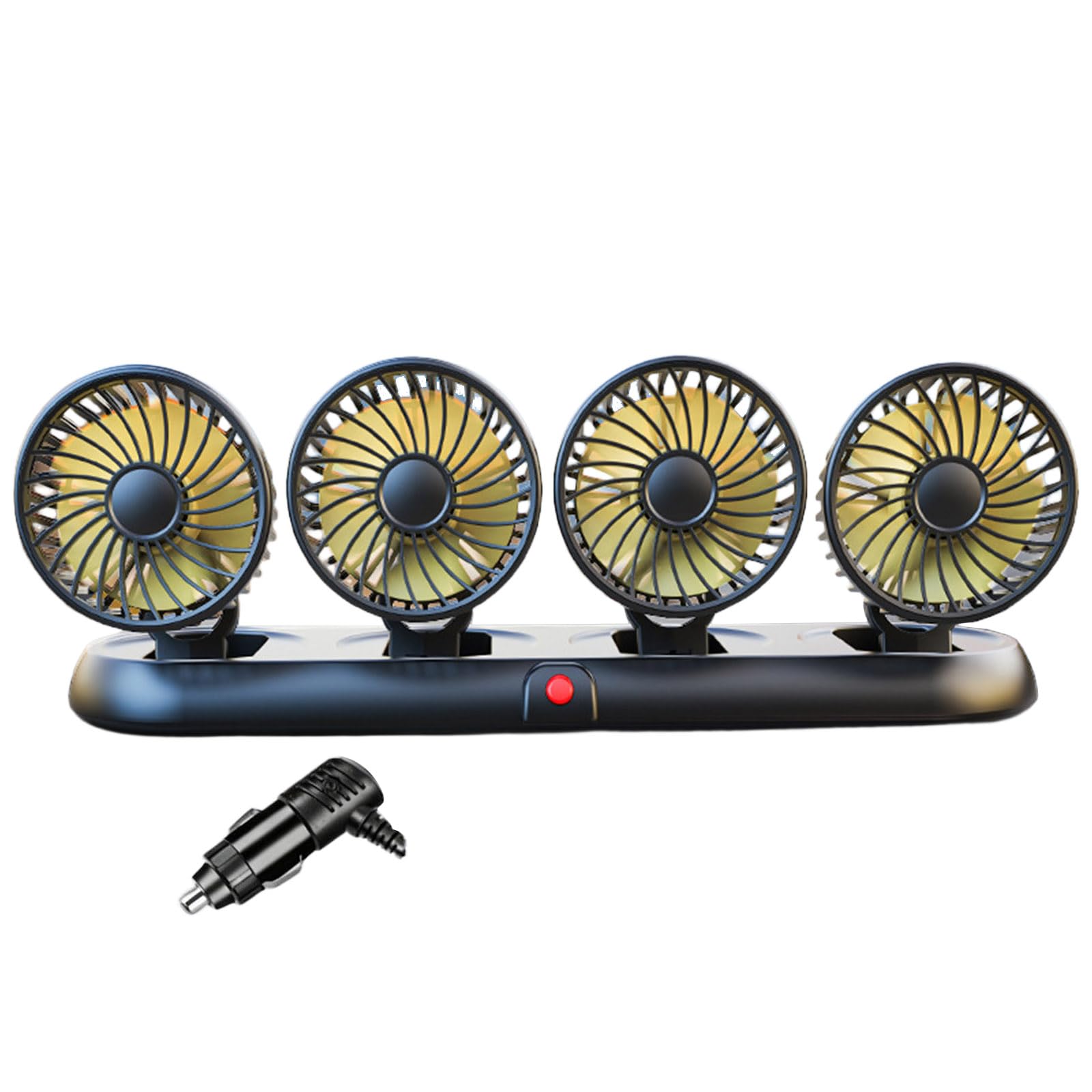 Msioytog Flexible 4 Head Small Fan Car Use Cooling Fan Perfect for Car Enhancing Airflows with Construction Foldable Cooling