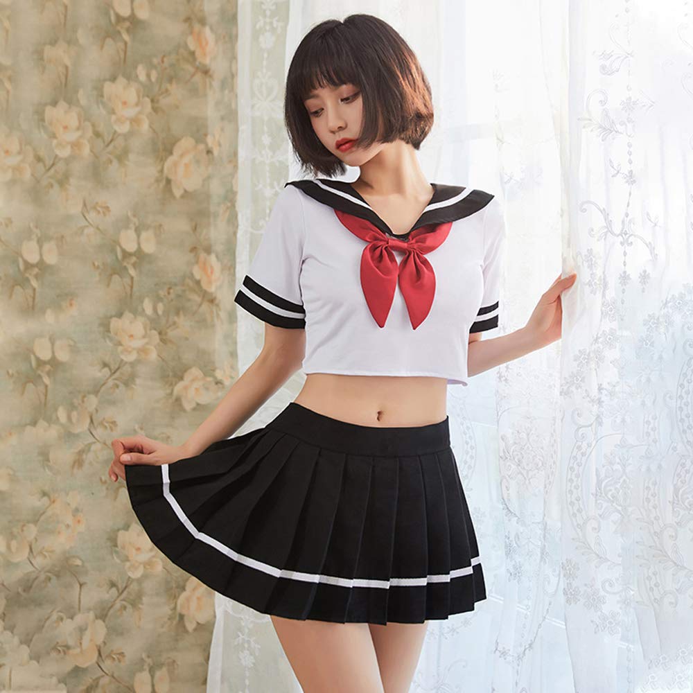 SINMIUANIME Seksowna bielizna, kobiecy mundur JK, bielizna cosplay, japoński strój marynarski, miękki, uroczy strój studencki
