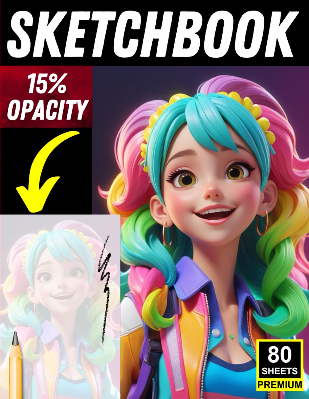 Cartoon Character Tracing Sketchbook: 80 Light-Opacity Pages for Fun Face Drawing & Character Practice