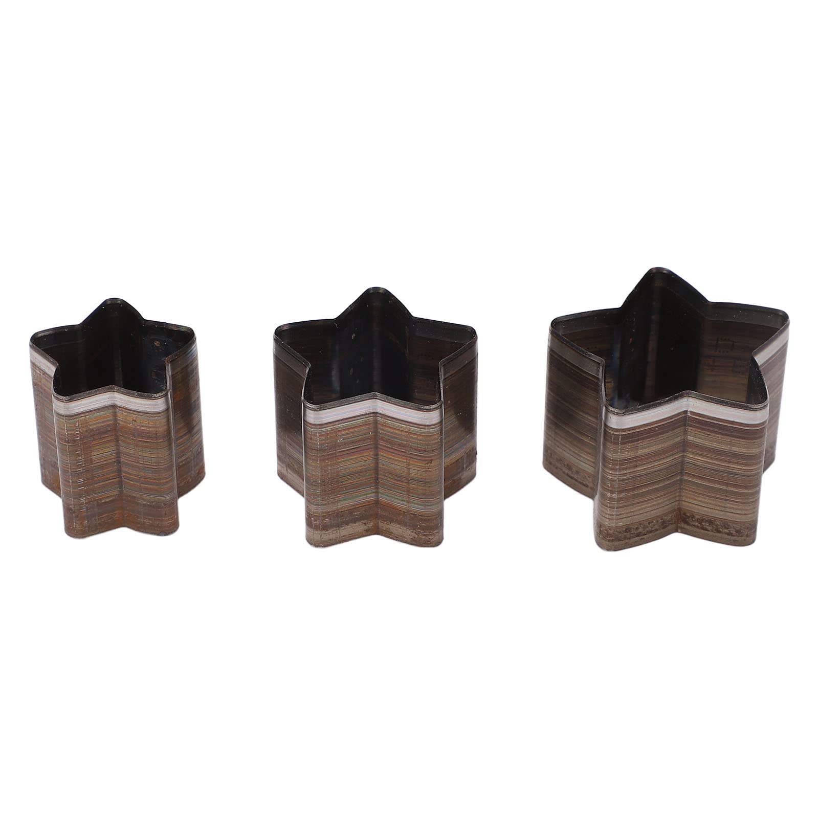 Set di Fustelle per Cuoio 3 Pezzi Set di Fustelle per Cuoio Strumento per Punzonatura Cava 5 Punte a Forma di Stella Kit di Stampi per Punzonatura per Punzonatura in Pelle per