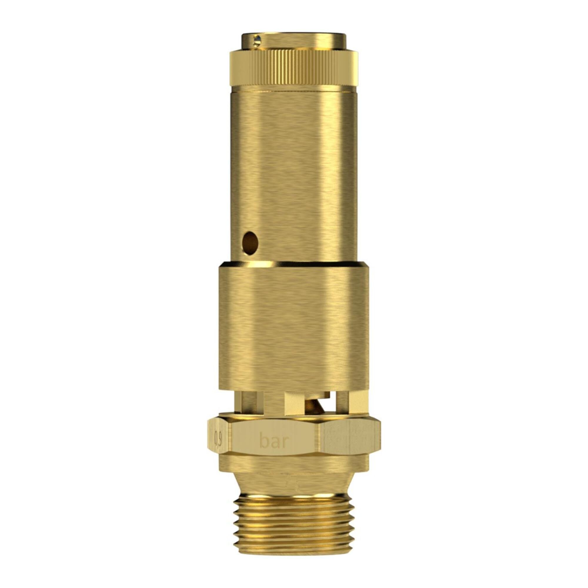 RIEGLER 104742-227.66-11,0 Sicherheitsventil DN 10, Messing, G 3/4, Ansprechdruck 11 bar, 1Stk