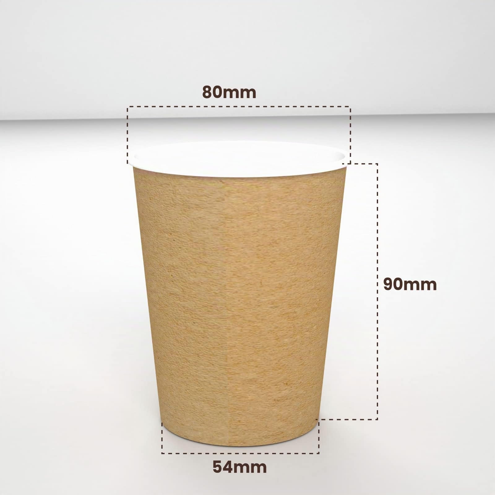 400 Bicchieri Caffè Asporto in Carta Avana 240ml Con Coperchio - Bevande Calde e Fredde, Tè, Infusi, Acqua - Ecologici Biodegradabili Tazze Monouso Colorate + 400 Coperchi Con Beccuccio