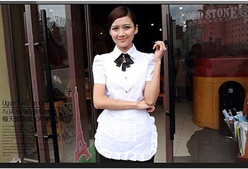 Miniatura 3 de Disfraz de Halloween - Medio delantal con bolsillo, clásico, restaurante, cosplay, blanco, Blanco