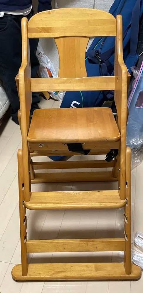 【美品】澤田木工所 ハイチェア 折りたたみ椅子 天然木 ✨極美品✨ 澤田木工所 ハイチェア 木製 折り畳み ガード