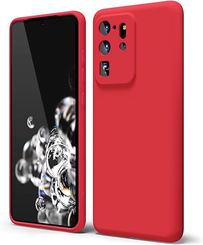 oakxco Funda para teléfono Samsung Galaxy S20 Ultra con agarre de silicona líquida, bonita funda delgada y delgada de goma suave de poliuretano