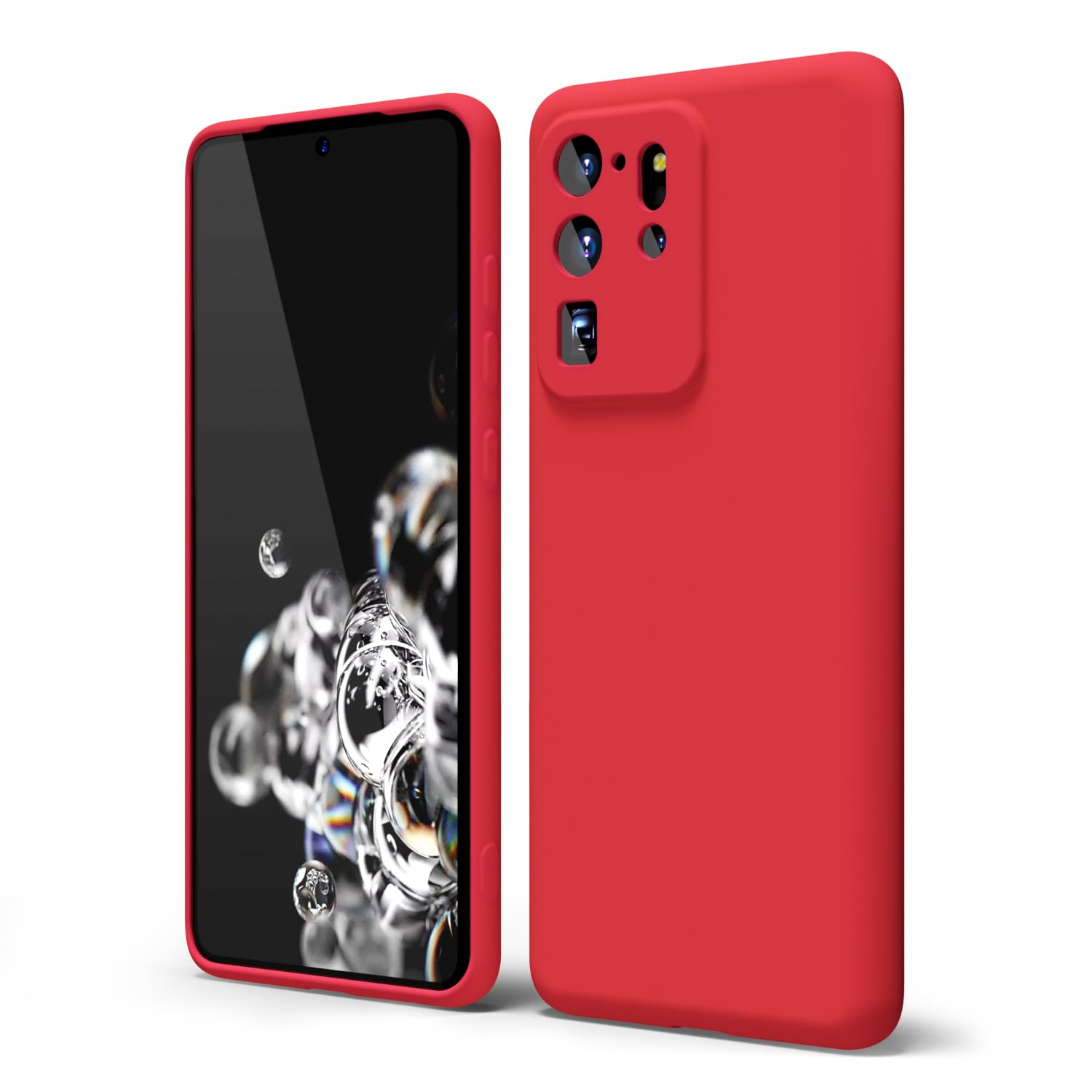 oakxco for Samsung Galaxy S24 Ultra Phone Case Liquid Silicone, Neon Bright Solid Color, Thin Slim Soft Rubber Gel Matte TPU Plain Simple Cover for Women Girl Cute, Hot Pink Fuchsia — view 485
