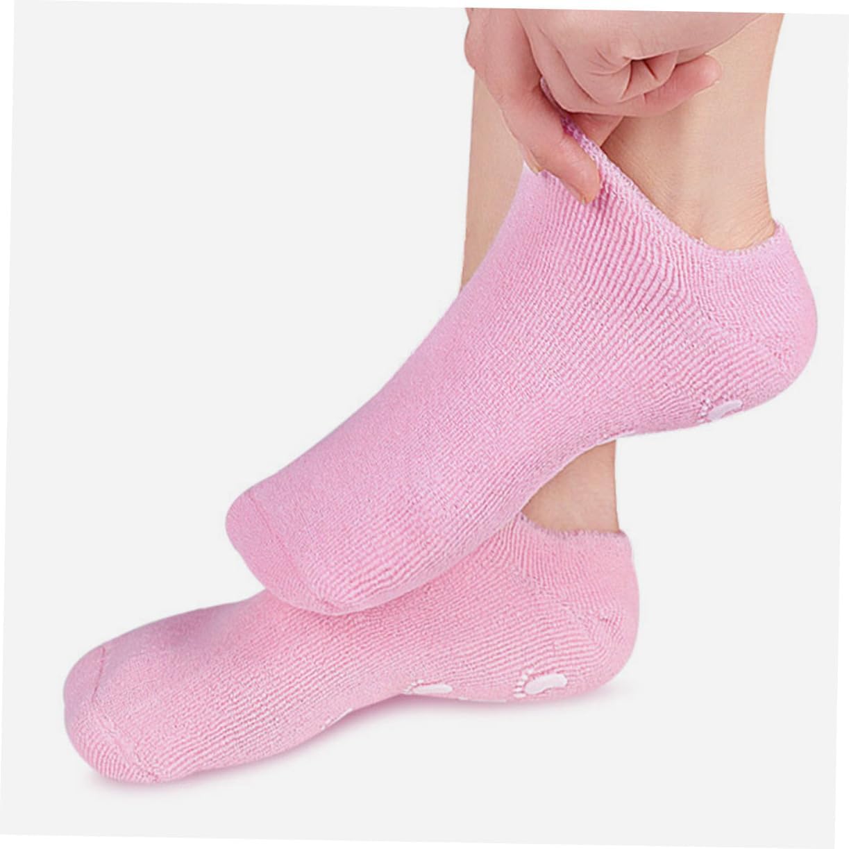 3 Pairs Moisturizing Foot Socks with Non-Slip Dots for Spa Use