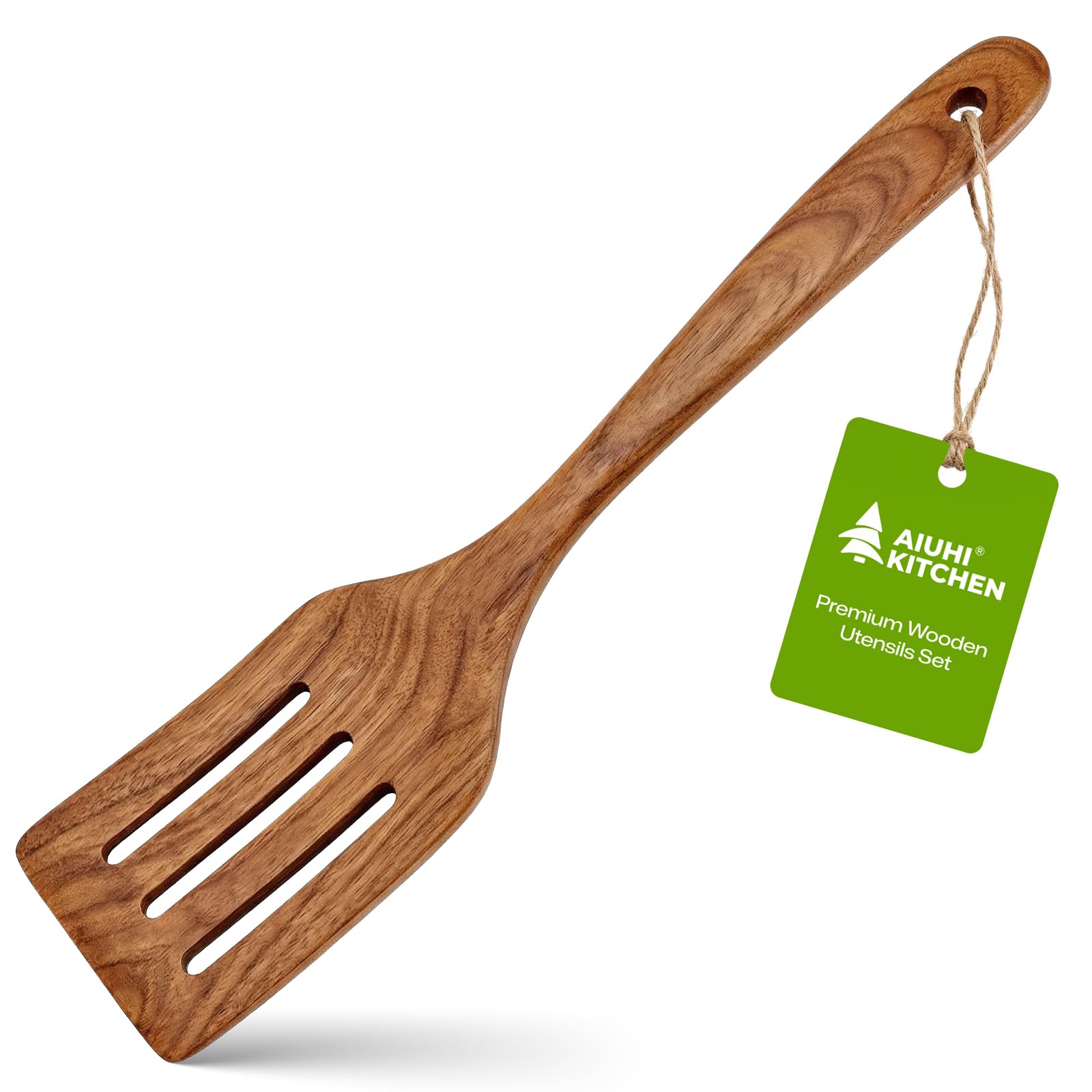 AIUHI Premium Teak Wood Salad Serving Fork, Ergonomic Handle Non-Scratch Wooden Cooking Fork, Durable Kitchen Utensil for Salad Mixing Pasta Tossing and Food Serving — Amazon image 25