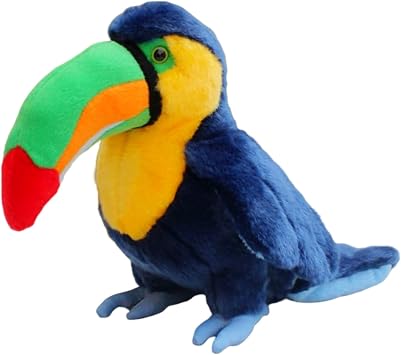 Realistic Toucan Plush - 9 Blue Toucan Stuffed Animal - Stuffed Bird Stuffed Animals Pillow