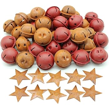 Download 20pcs Idoxe Rusty Jingle Bells 1 2 Bulk Metal Star Decorative Cutout Craft Bell For Christmas Winter Holiday Season Decor Rustic Country Craft Supplies Craft Supplies Craft Bells PSD Mockup Templates