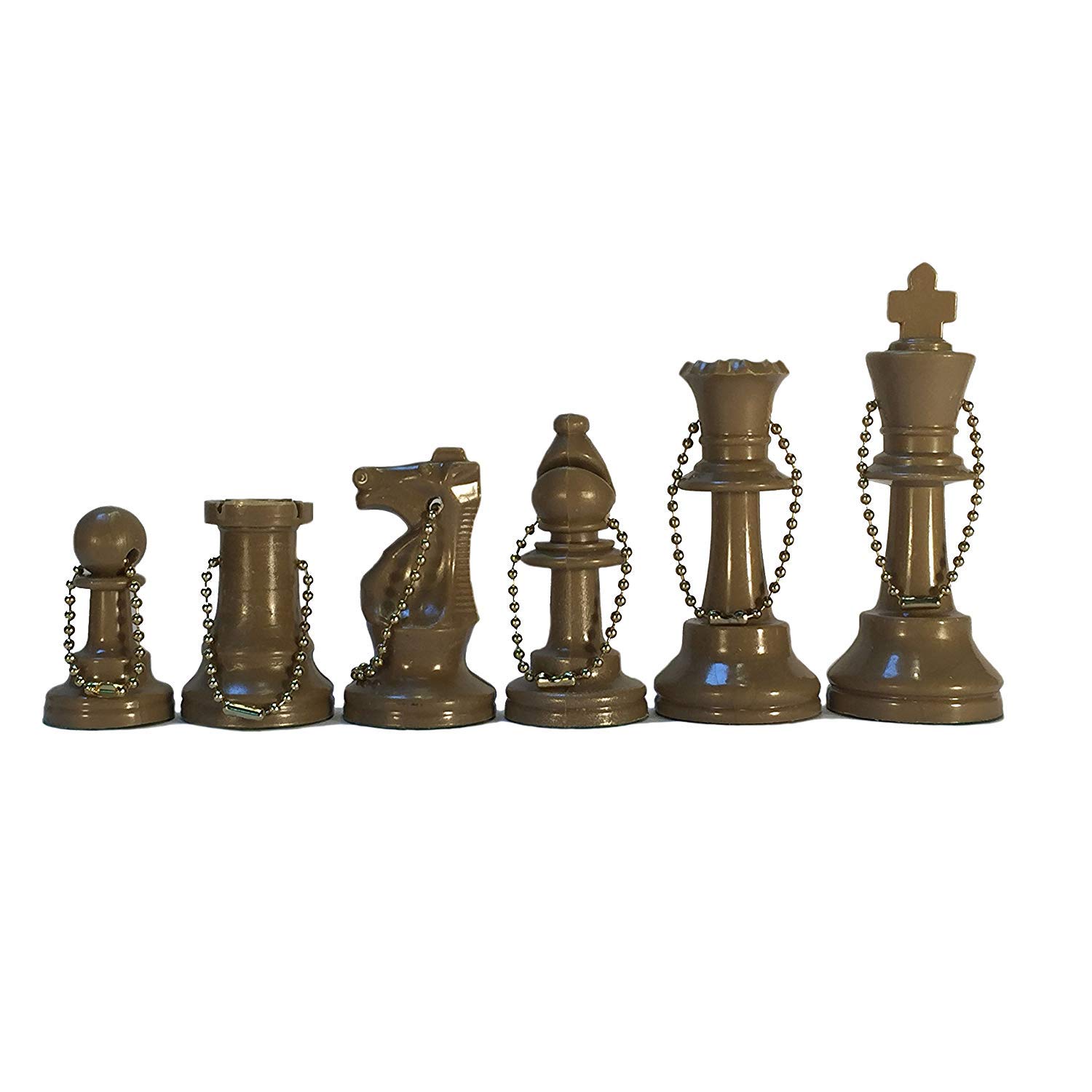 Amazon.com: WE Games Bulk Keychain Chess Set, 17 Gold Plastic